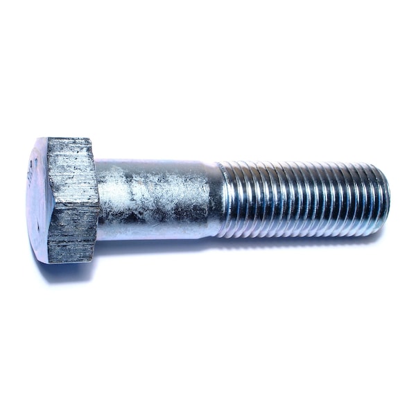 Midwest Fastener Grade 5, 1-1/4"-7 Hex Head Cap Screw, Zinc Plated Steel, 5 in L, 2 PK 07593 - main